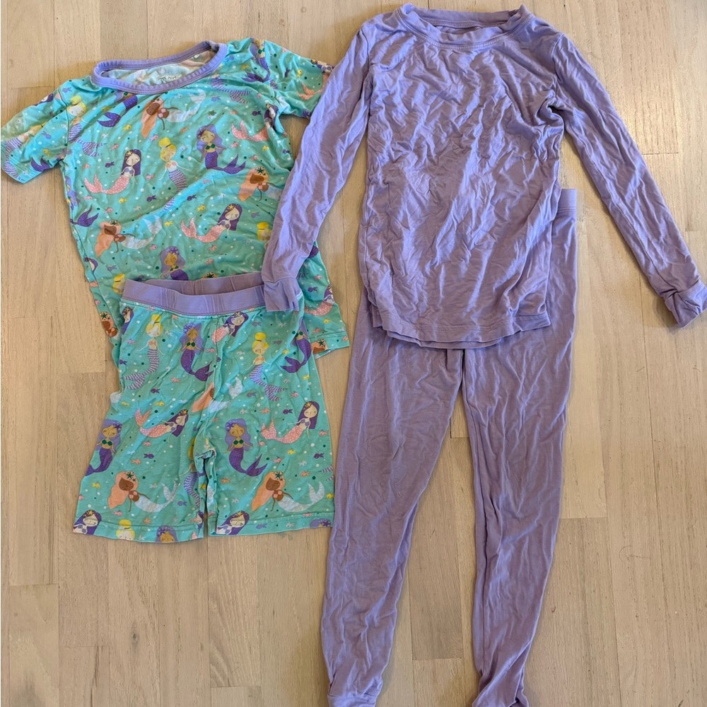 LITTLE SLEEPIES Mermaid and Purple Kids Pajama Set